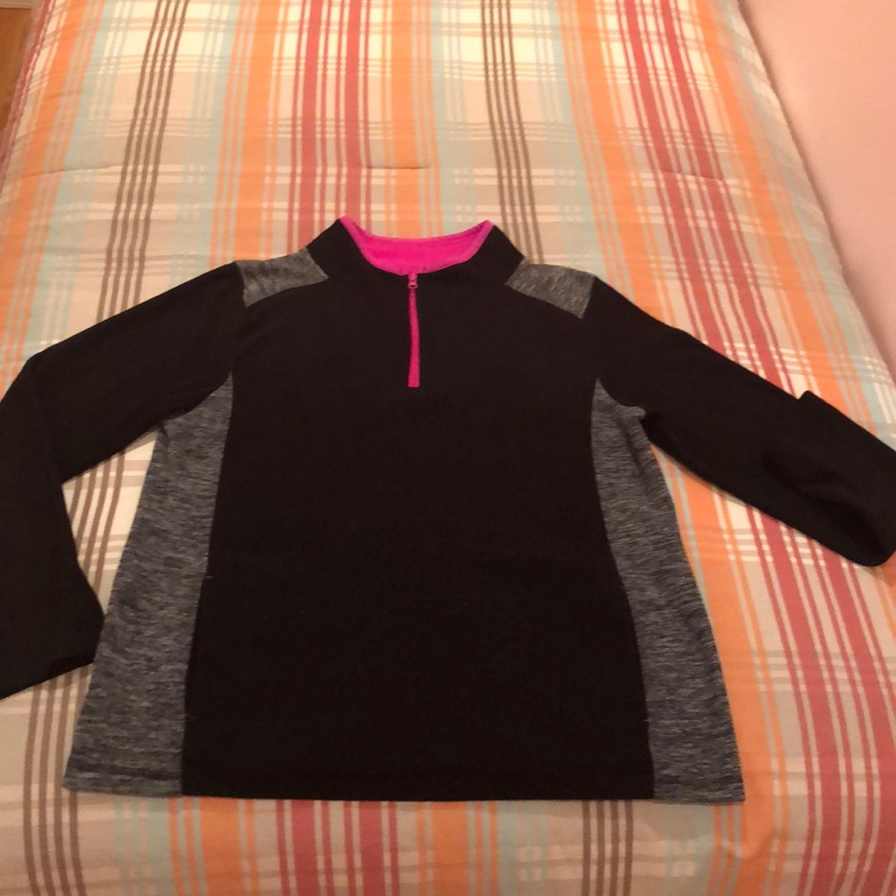 3/$25 girls fleece quarter zip sweater sz 16.5